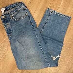 Medium-Wash Straight Leg Jeans
